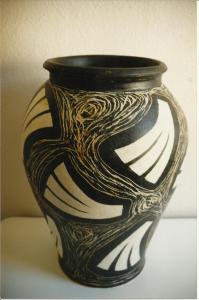 Krukke, stentøj, 1999, højde 52 cm.