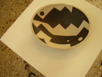 Oval skål, steingods, 23 cm på den lengste led, 2008